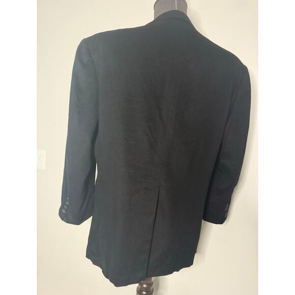 Oxxford Clothes Neiman Marcus Cashmere Suit Jacket Black Size 42 R JL - Picture 4 of 15